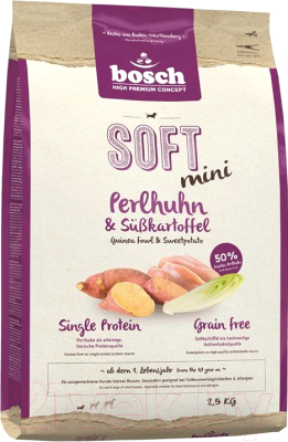 Полувлажный корм для собак Bosch Petfood Soft Mini Guinea Fowl&Sweetpotato (2.5кг)