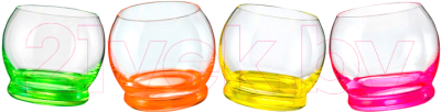 Набор стаканов Bohemia Crystal Crazy 25250/D4904/390-4 (4шт)