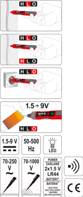 Изображение товара Индикатор напряжения Yato YT-28631