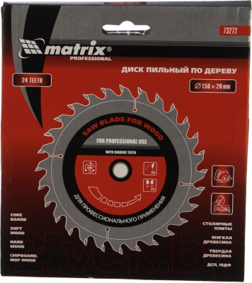 Изображение товара Пильный диск Matrix 73272