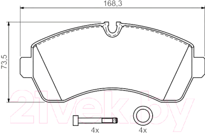 

Тормозные колодки Bosch, 0986494194