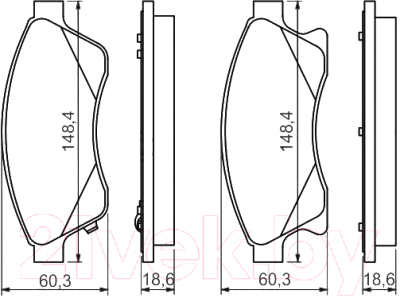 

Тормозные колодки Bosch, 0986494433