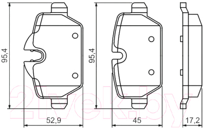 

Тормозные колодки Bosch, 0986494461