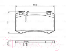 

Тормозные колодки Bosch, 0986494356