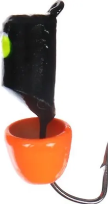 Мормышка Yugana Столбик с колоколом / 9942046 (черный/лайм) - 