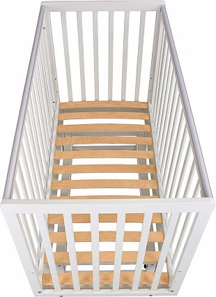 Детская кроватка Polini Kids Simple 341 с маятником / 0003167-04 (белый)