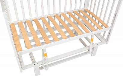 Детская кроватка Polini Kids Simple 341 с маятником / 0003167-04 (белый)