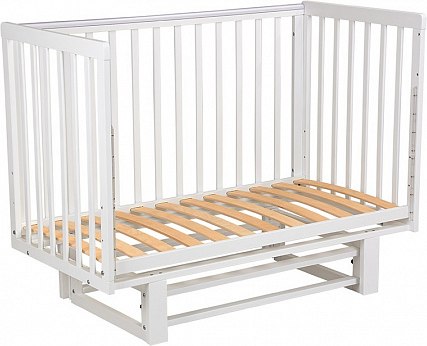 Детская кроватка Polini Kids Simple 341 с маятником / 0003167-04 (белый)