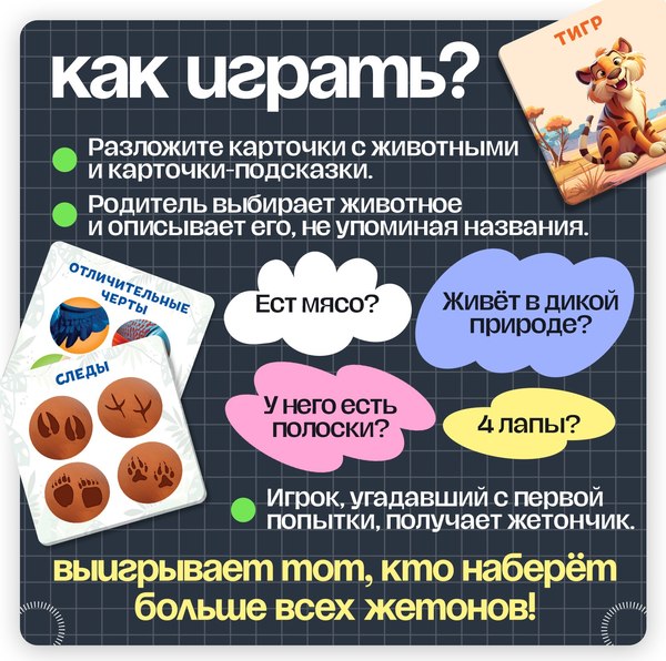 Развивающая игра Zabiaka IQ Отгадай кто? / 10367531