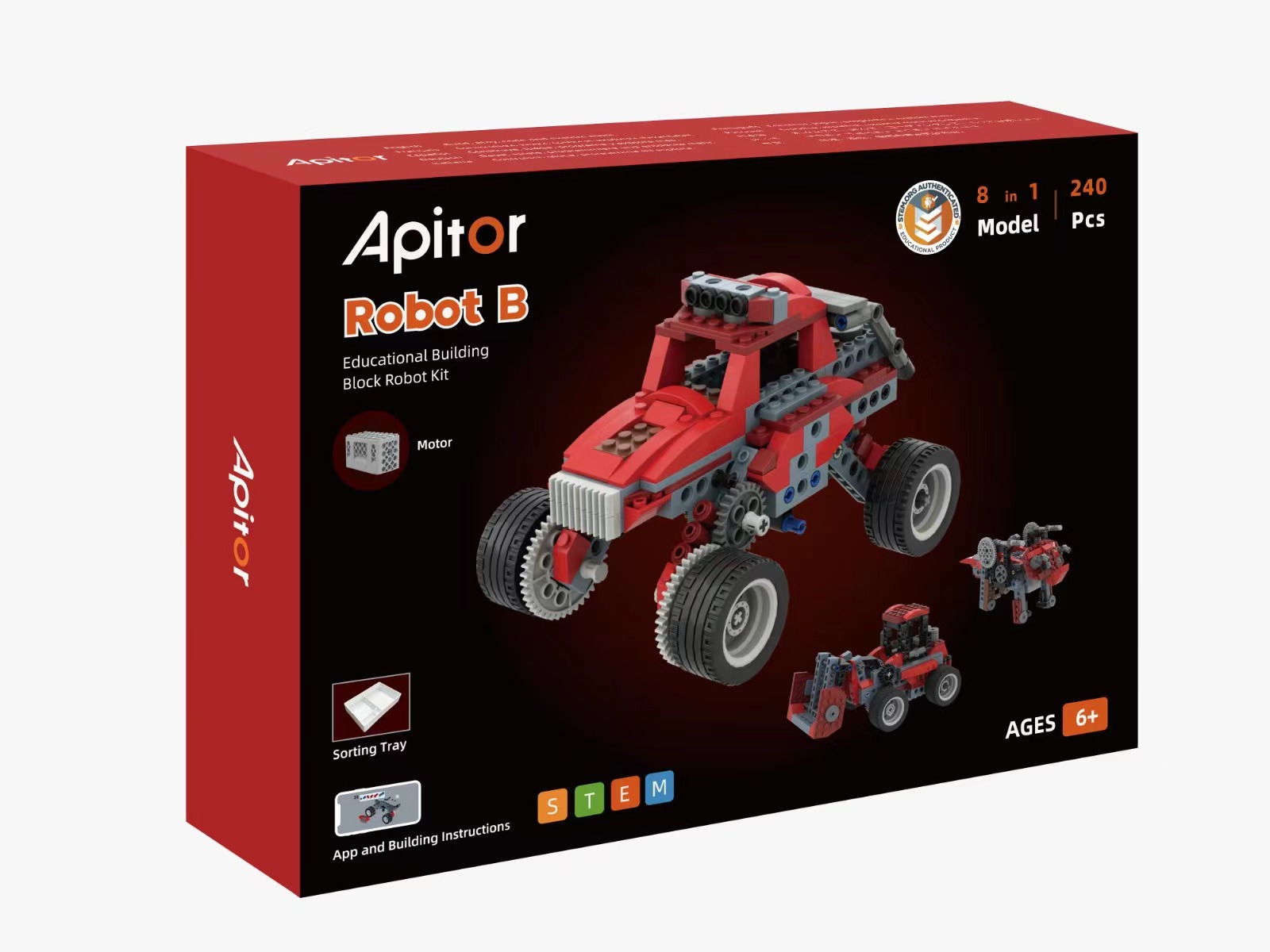 Конструктор электромеханический Apitor Robot B 8 в 1