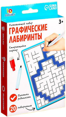 

Развивающие карточки, IQ Графические лабиринты / 9759545