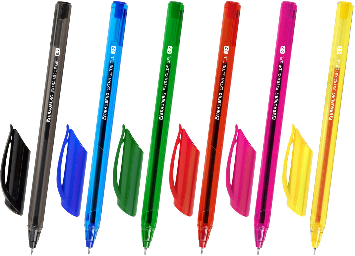Набор гелевых ручек Brauberg Extra Glide Gel / 144078 (6цв)