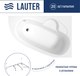 Ванна акриловая Lauter Valencia 140x95 / 2102140R (с каркасом) - 