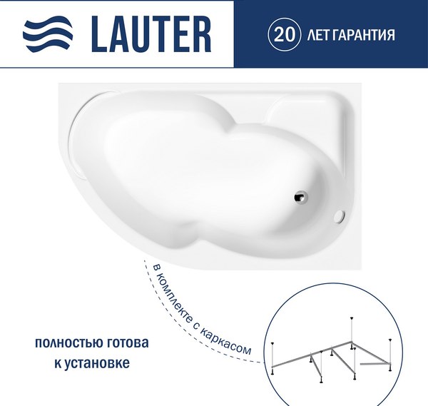 Ванна акриловая Lauter Geneva 170x105 / 2103170R