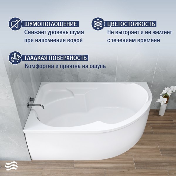 Купить Ванна акриловая Lauter Geneva 170x105 / 2103170L в Бобруйске