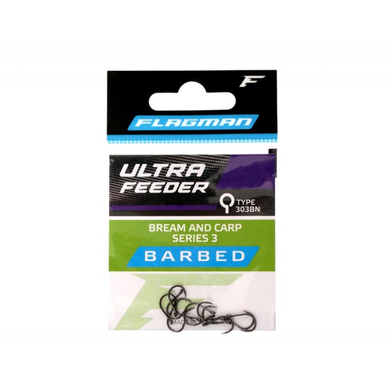 Набор крючков рыболовных Flagman Fishing Ultra Feeder Bream And Carp Series 3 / 303BN-14 (12шт) — фото 2