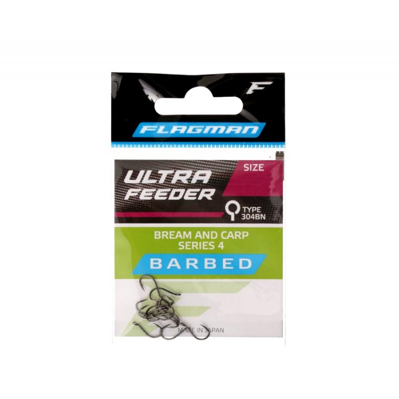 Набор крючков рыболовных Flagman Fishing Ultra Feeder Bream And Carp Series 4 / 304BN-10 (12шт) — фото 2