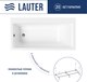 Ванна акриловая Lauter Seraphina 170x80 / 2112170L (с каркасом) - 