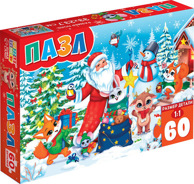 Пазл Puzzle Time Новогодние чудеса / 9874991 (60эл) - 