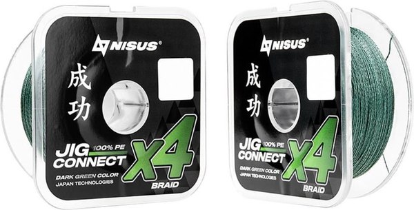 Леска плетеная Nisus JIG Connect X4 PE Dark Green 12.0 0.70mm / T-N-JC-X4-0.70-100-DG (100м)