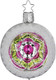 Шар новогодний Inge's Christmas Colorful Snow Flurry. Орнамент / 21464R006 (белый матовый) - 