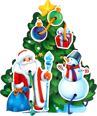 

Развивающий игровой набор, Шнуровка. Новый год! Праздник в лесу / 9614707