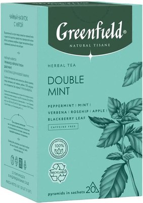 

Чай пакетированный, Natural Tisane Double Mint