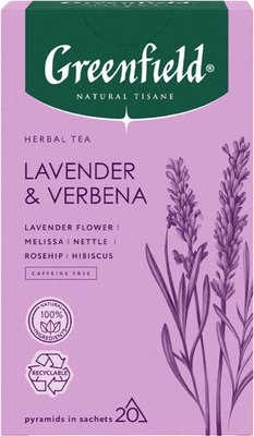 

Чайный напиток, Natural Tisane Lavander & Verbena