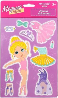 

Развивающий игровой набор, Магнитный. Одень куклу. Арина-балерина / 3194993