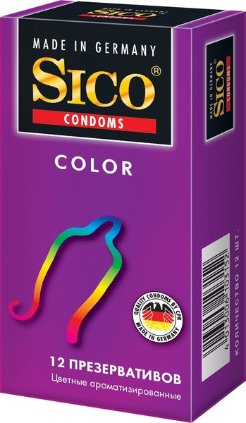 Презервативы Sico №12 Color ароматизированные (12шт)