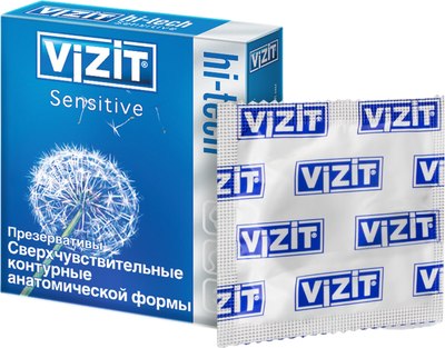 Презервативы Vizit Hi-Tech Sensitive (3шт) -