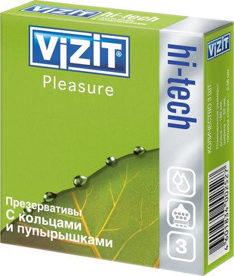 Презервативы Vizit Hi-Tech Pleasure (3шт) -