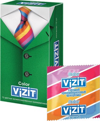 Презервативы Vizit Color ароматизированные (12шт) -