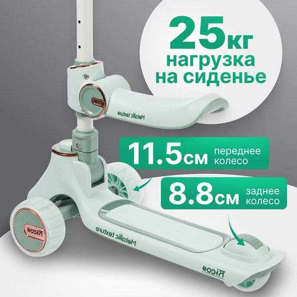 Самокат детский Ricos TiKKi KB109 (бирюзовый)