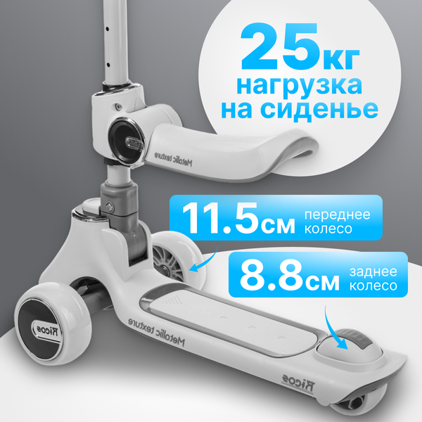 Самокат детский Ricos TiKKi KB109 (серый)