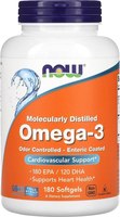 Жирные кислоты NOW Omega-3 180 EPA/120DHA (180капсул) - 