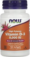 Витамин NOW Vitamin D-3 4000 IU (120капсул) - 