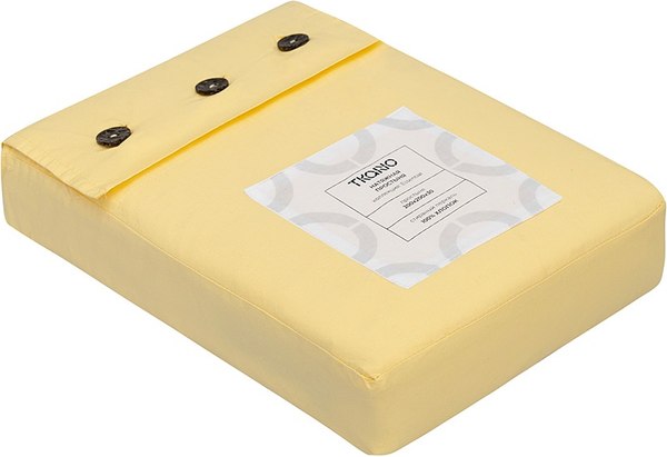 Простыня Tkano Essential TK24-FS0030 на резинке (светло-желтый)