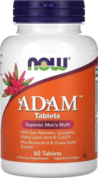 Комплексная пищевая добавка NOW ADAM Men's Multi (60таблеток)