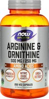 Комплексные аминокислоты NOW Arginine Ornithine (250капсул) - 