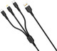 Кабель Denmen D05E 3в1 Lightning+Micro+Type-C (1м, черный) - 