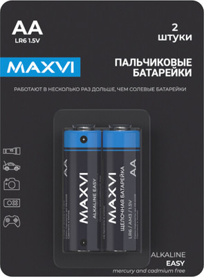 Комплект батареек Maxvi MBLR6ES2 AA (2шт) - 