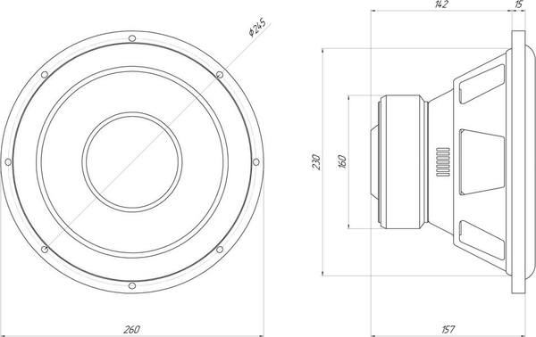 Головка сабвуфера ORIS Electronics HK-10S