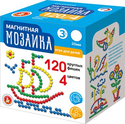 

Развивающая игра, Мозаика магнитная круглая / 02414