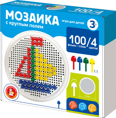 

Развивающая игра, Мозаика с круглым полем / 02415