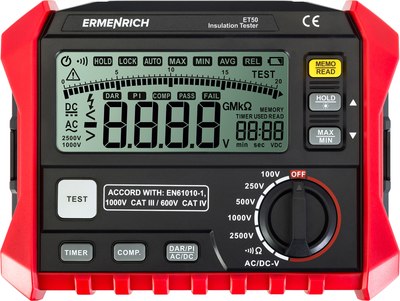 Тестер сопротивления изоляции Ermenrich Ping ET50 / 82962 - 