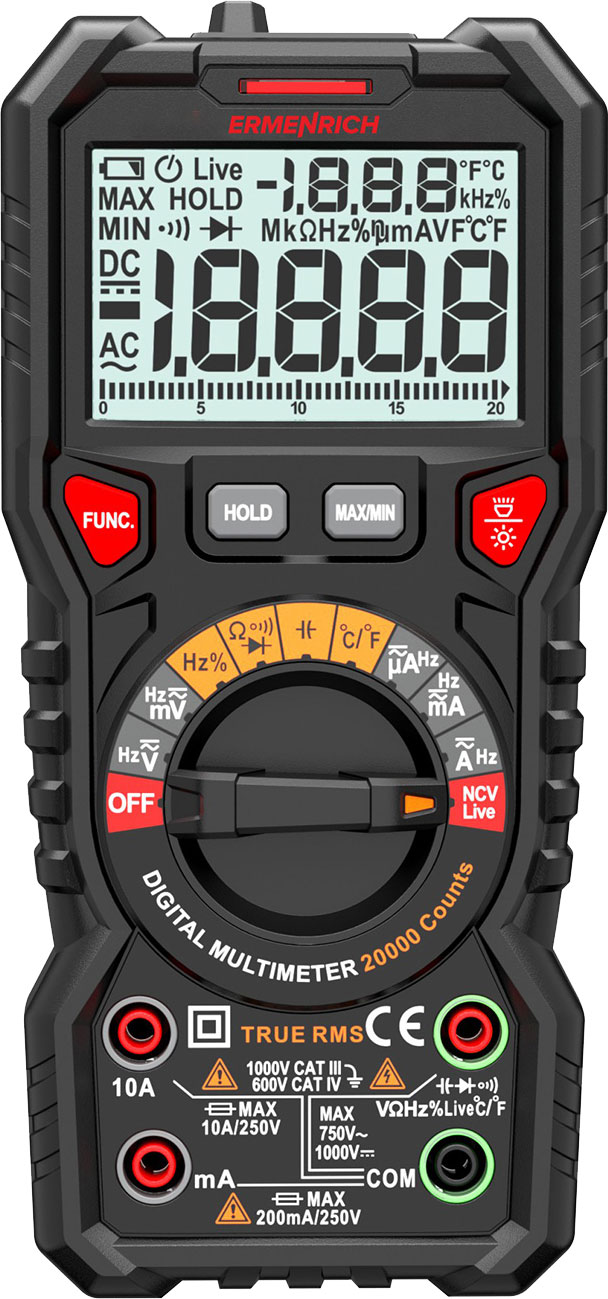 Мультиметр цифровой Ermenrich Zing TC32 / 82989