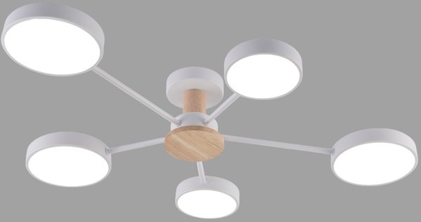Потолочный светильник Mirastyle MH-3286/5 WH+WOOD