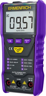 Мультиметр цифровой Ermenrich Zing TC20 / 83844 (фиолетовый) - 