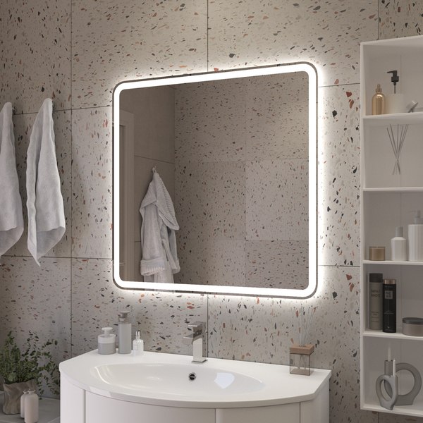 Купить Зеркало Cezares Multicolore CZR-SPC-MC-800-800-RGB-TCH  